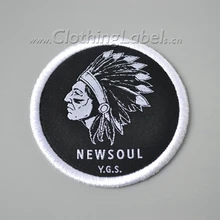 Пользовательские тканые этикетки патч с вышитым краем, вышивка патч, гладить на патч