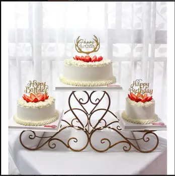 

Tieyi creative European multi-layer cake shelf wedding ceremony birthday three - layer dim sum display table dessert tray