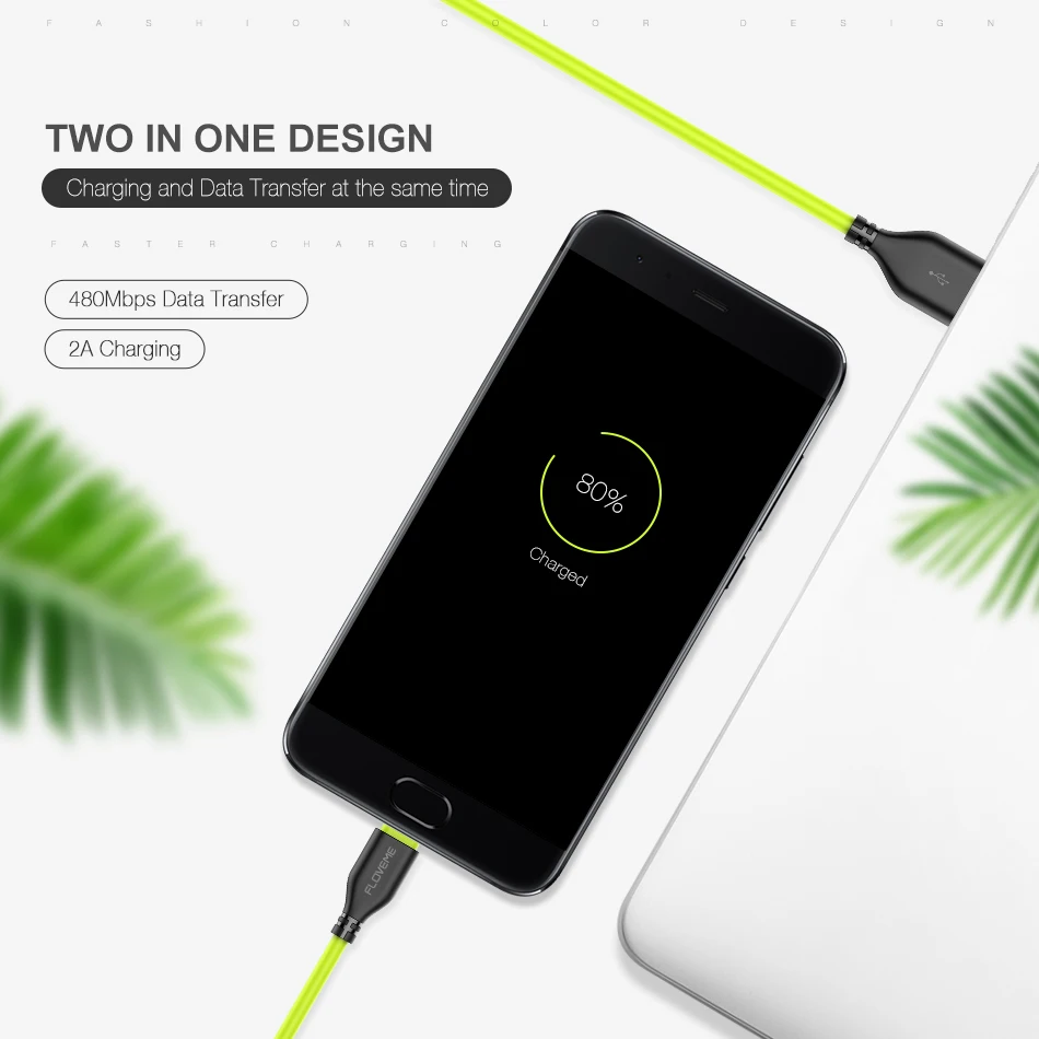 FLOVEME 5 فولت/2.2A مايكرو USB كابل ل سامسونج هواوي Xiaomi شاحن 0.3 متر 1 متر الهاتف المحمول كابل ل غالاكسي S7 S6 USB C كابلات كابو
