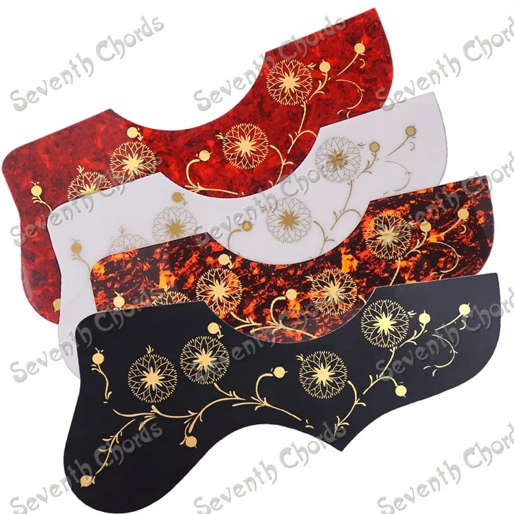

2 Pcs EJ200 4 Colors with gold flower Acoustic Guitar Pickguard Pick Guard Anti-scratch Plate - GPSHB-4S-2