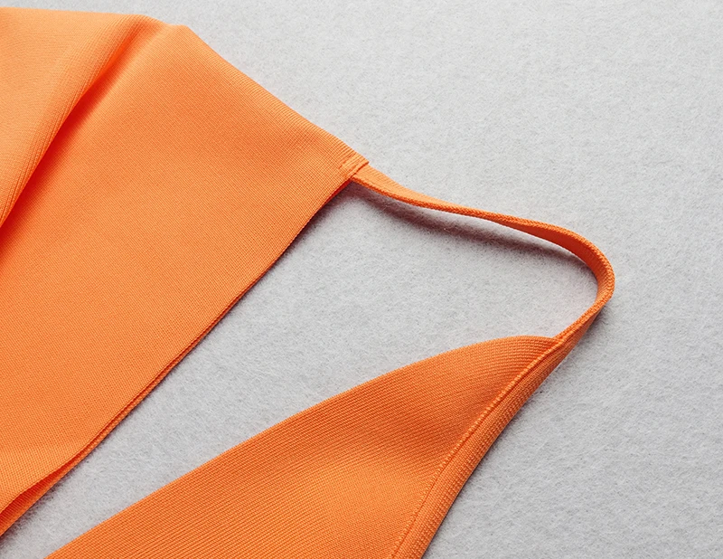 Высококачественное оранжевое длинное платье новое вечернее элегантное сексуальное платье с глубоким v-образным вырезом на одно плечо с открытой спиной Вечерние Подиумные женские бандажные платья