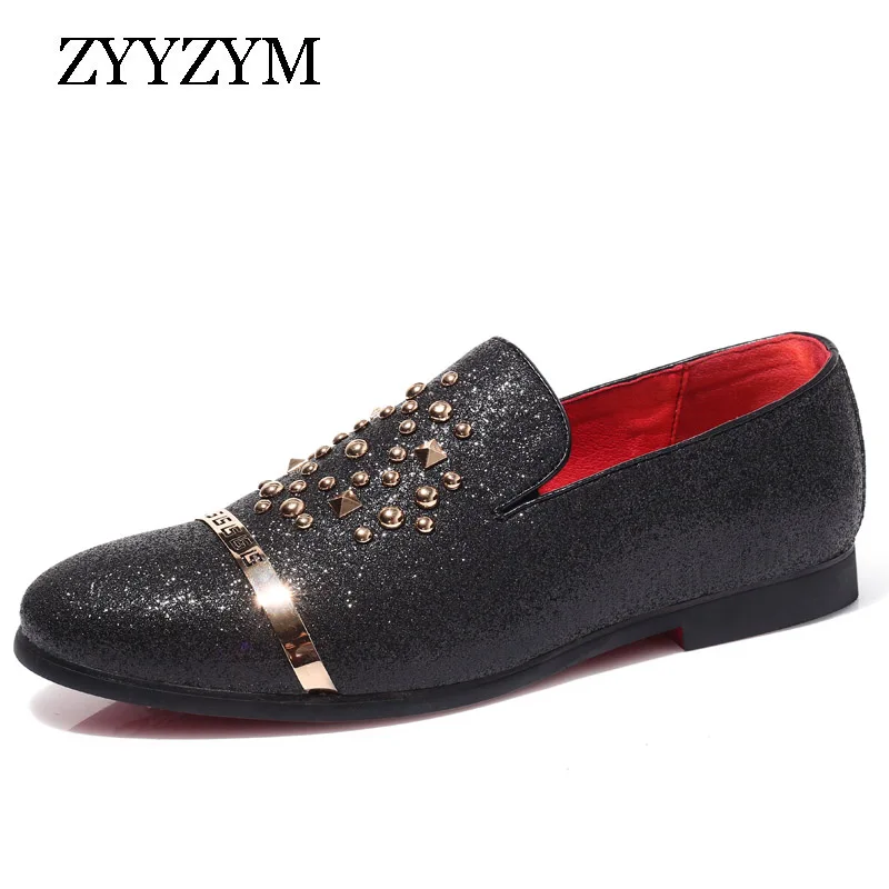 ZYYZYM/мужские лоферы; сезон весна-осень; повседневная обувь; модные вечерние туфли в британском стиле; Большие европейские размеры 38-48
