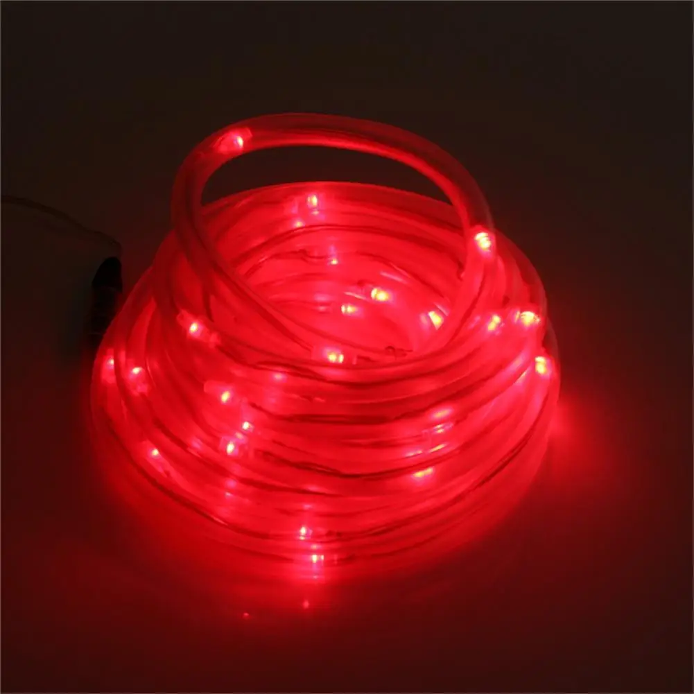 

LumiParty 10M 50LED Solar Rope Tube String Light Strip Light for Outdoor Garden Party Christmas Holiday Decoration Red Color