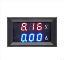 Voltímetro amperímetro digital, voltímetro digital dc 0-100v, 10a, detector de tensão, amperímetro, visor duplo, painel medidor de corrente, medidor de 0.28
