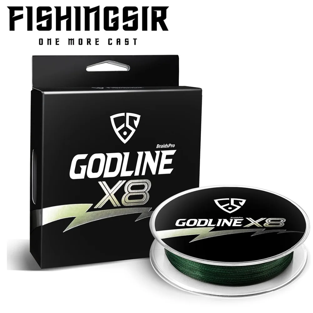 FISHINGSIR Godline X8 плетеная рыболовная леска-115 м, 8 нитей, крепкая оплетка, устойчивая к истиранию, суперлиния, супер линии питания