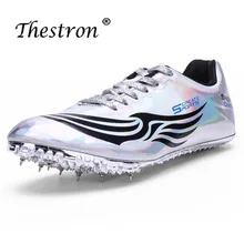 Thestron, спортивная обувь для мужчин, легкая, удобная, для бега, с гвоздями, кроссовки, мужские, золотые, серебряные, шипы, обувь