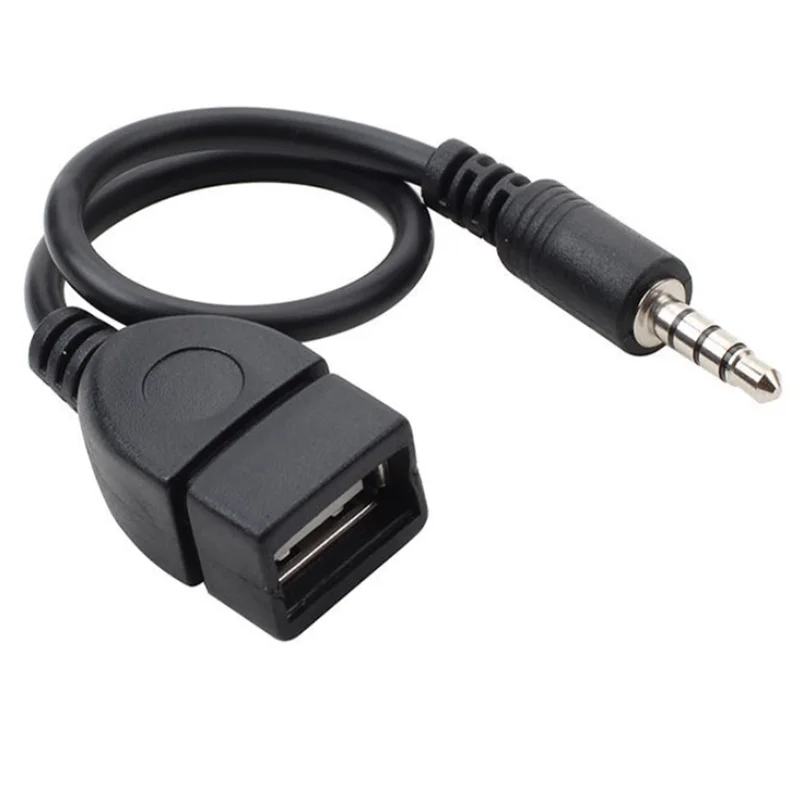 Автомобильный адаптер 1 шт. штекер Mp3 AUX аудио разъем USB 3 5 мм аудиокабель белый