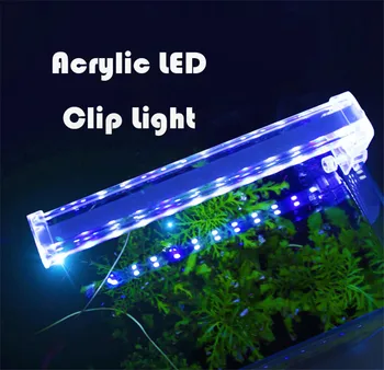 

Crystal Aquarium Clip Stand Lighting LED Small Mini Energy Saving for Water Grass Fish Tank