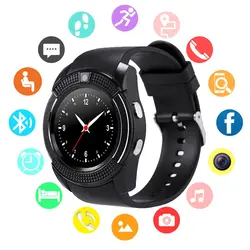 V8 Смарт-часы Для мужчин Для Женщин Bluetooth Smartwatch с сим карты памяти часы круглые часы циферблат сообщение о вызове дистанционного Камера