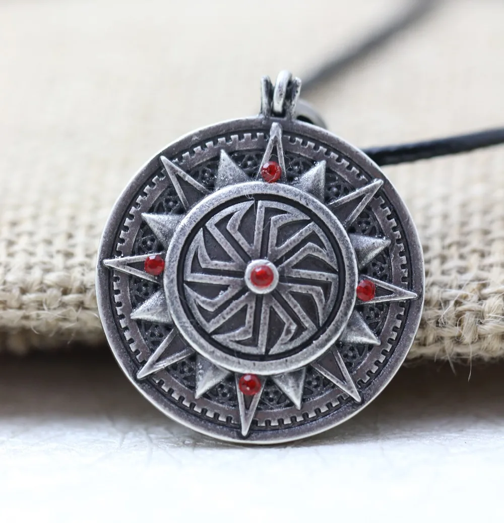 10 шт. Kolovrat Sllavics Подвеска Ожерелье Sun Wheel славянский Амулет подвеска ожерелье Pagan