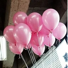 10pcs lot 10 inch Pink Pearl Latex Balloons 9 Colors Inflatable Round Air Toy Ball Wedding