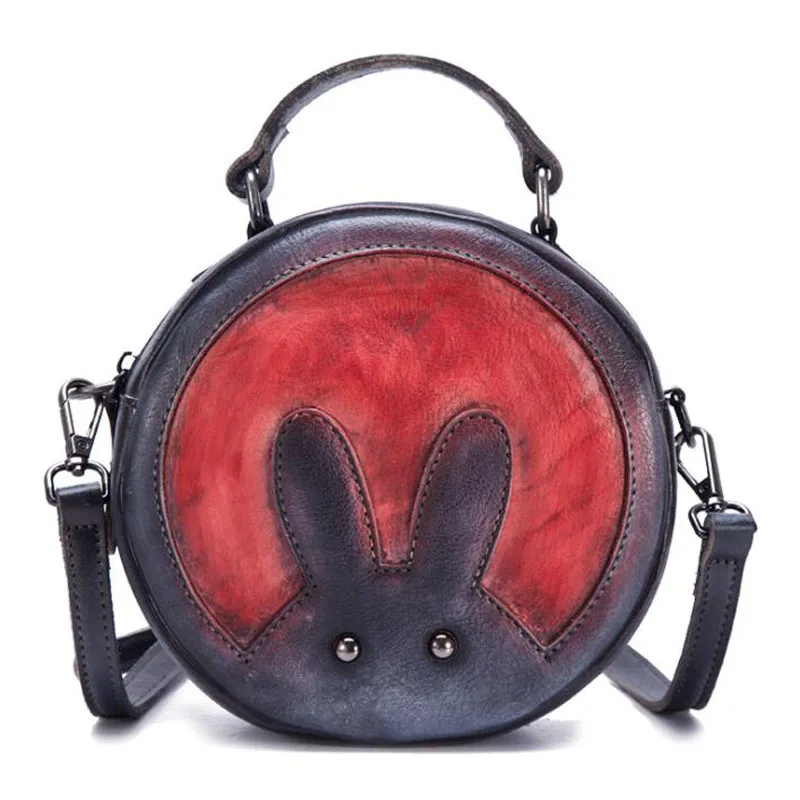 

leather Women's bag Crossbody bag Round bag handbag High popularity Rabbit shape shoulder bags Leisure Personality handbag