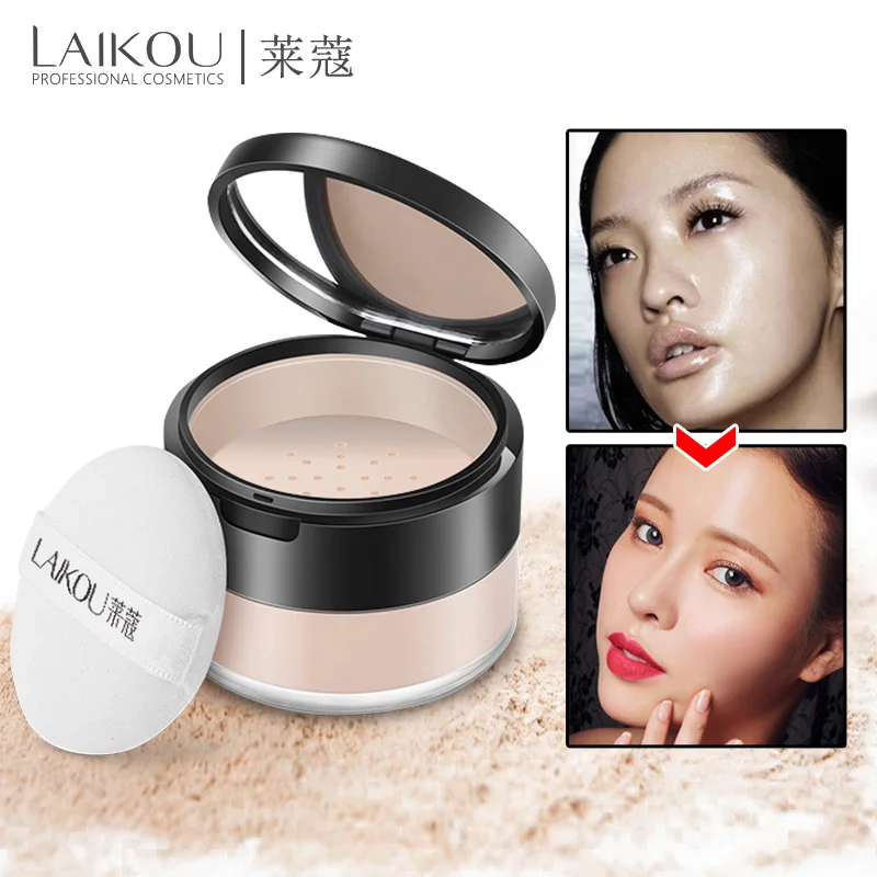 

LAIKOU Matte Loose Setting Powder Oil Control Soft Light Silk Face Concealer Skin Finish Powder Translucent Foundation Makeup