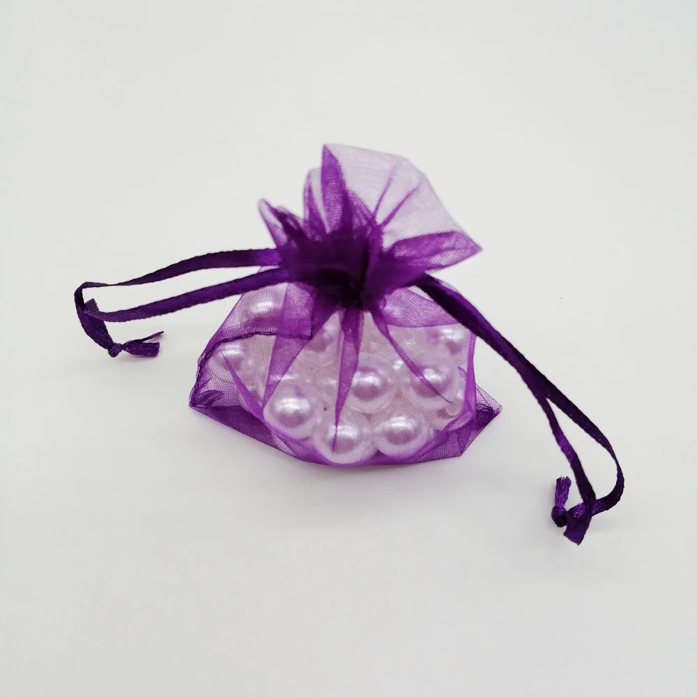 Dark Purple Organza Gift Pouch Wedding Favour Jewellery Bags 23 Colour & 9 Sizes