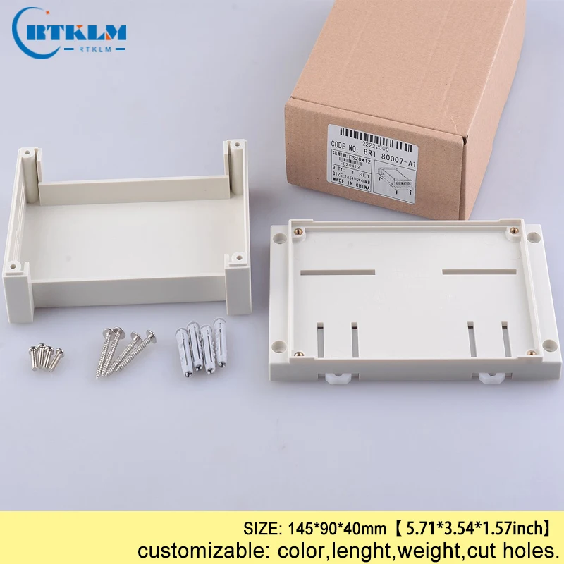 Пластиковый проектный чехол на din-рейку пластиковый корпус электронный корпус Продукты abs diy распределительный Корпус чехол PLC коробка 145*90*40 мм