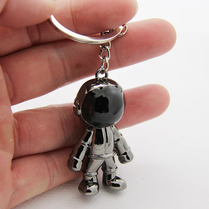 

100Pcs Custom astronaut keychain space robot Laser Logo Name Personaliz holder creative llaveros hombre- free shipping