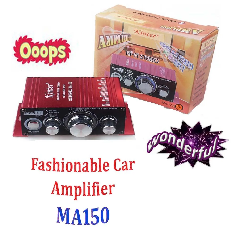 Кольцо 4 шт./лот Kinter MA170 Hi-Fi Stereo Mini Автомобильный усилитель CD DVDer AMP Автомобильный усилитель, вход AUX