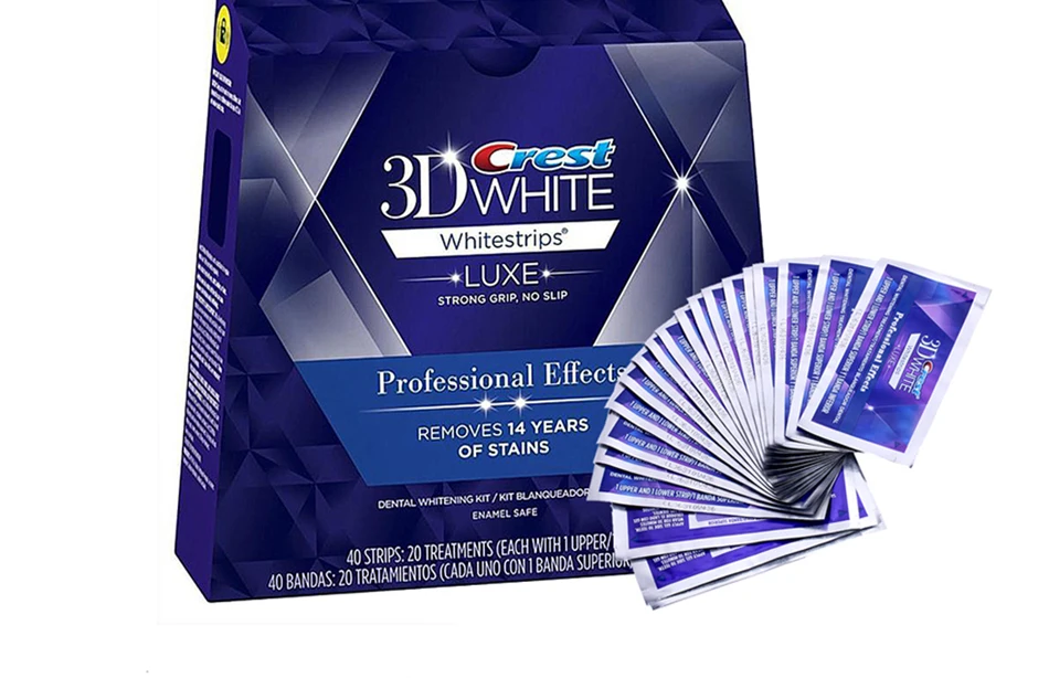20 мешков/коробок или 10 мешков/NoBox Crest 3D Whitestrips профессиональные эффекты гель для отбеливания зубов Гигиена полос полости рта Отбеливание зубов