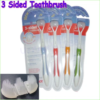 1pcs Three sides toothbrush ultrafine soft-bristle adult toothbrush