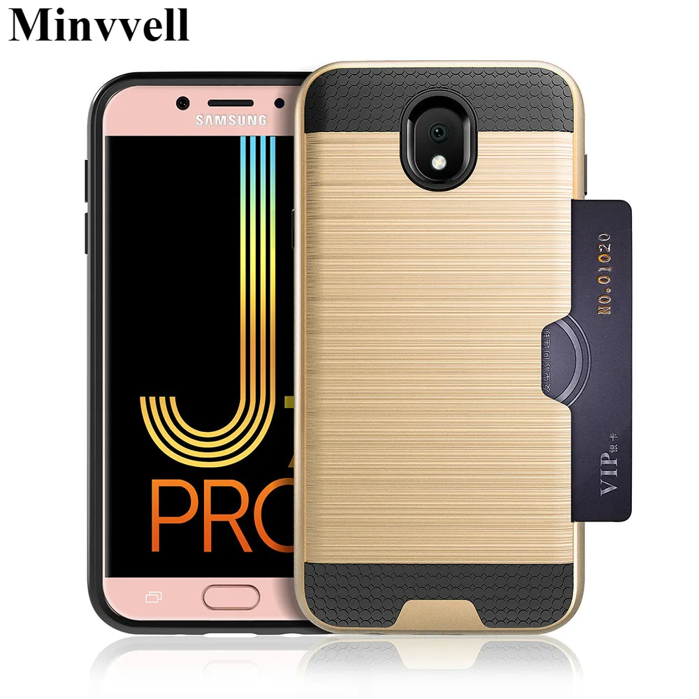 Чехол для Samsung Galaxy J5 J7 2017 чехол J530 J730 металлический цвет Слот карты Броня задняя