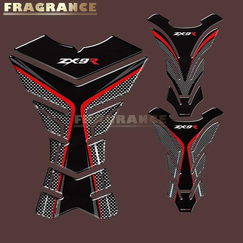 

3D Rubber Sticker Motorcycle Emblem Badge Decal For Kawasaki ZX9R ZX-9R NINJA Tank All Years