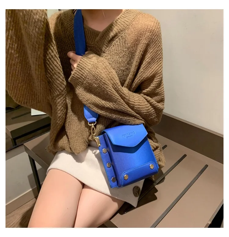 Yuhua, новые женские сумки, повседневная однотонная женская сумка, трендовая сумка-мессенджер, модная Корейская версия сумки через плечо