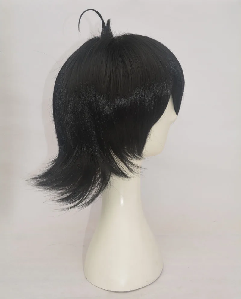 Парики из искусственных волос без шапочки-основы короткий черный парик для Хэллоуина карнавальный парик
