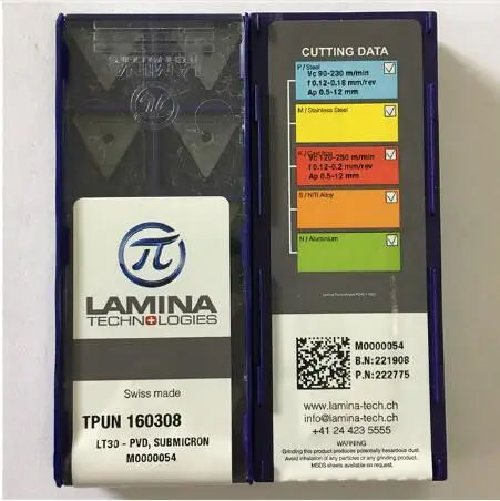 

Free Shipping TPUN160308 LT30 Original Lamina CNC Blade Carbide Inserts Milling Inserts Lathe Tools 10Pcs/Lot