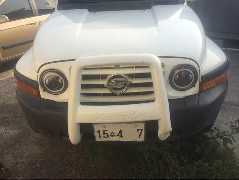 Faróis com Amarelo Olho para Jeep Polegada Farol h4 Drl Redondo Headlights & Branco Anjo Wrangler Lada Niva 4x4 50 w 30 co Luz 7 Led 18 headlight h4