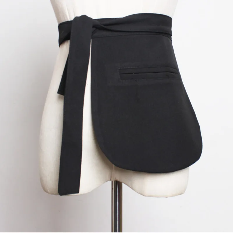 

LANMREM 2020 New Fashion Suit Pocket Straps Girdle For Women All-match Irregular Cummerbunds Female's Clothing Accessories YG419