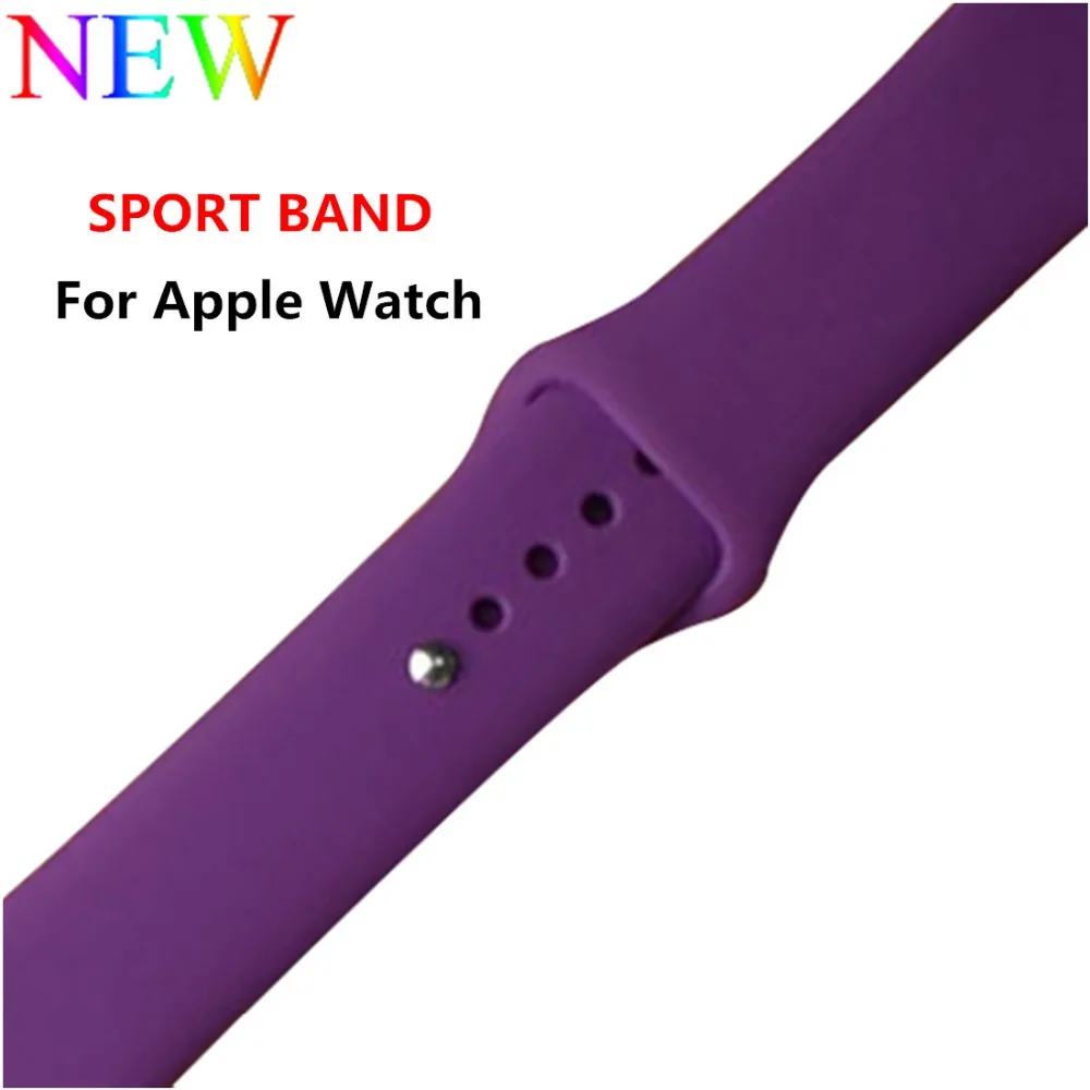 

CRESTED silicone strap For Apple watch band 4 42mm 44mm 3 iwatch band 38mm/40mm correa wrist Bracelet belt watch Accessories 42