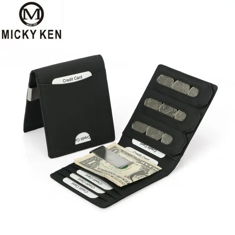

Fashion Genuine Leather Money Clips High Quality Cow Leather Men Wallets Hasp Mini Purses Vintage Men Wallet Coin Bag Holder