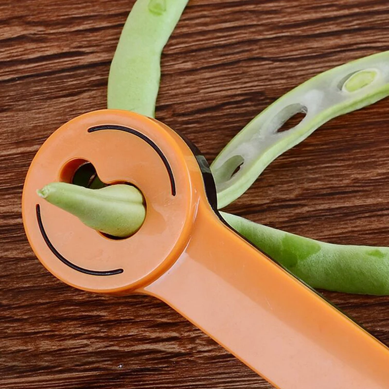 Practical Green Bean Slicer Cutter With Handle Vegetable Shred Runner Slicer Kitchen Shredder Bean Vegetable Remover Peeler - Image 5
