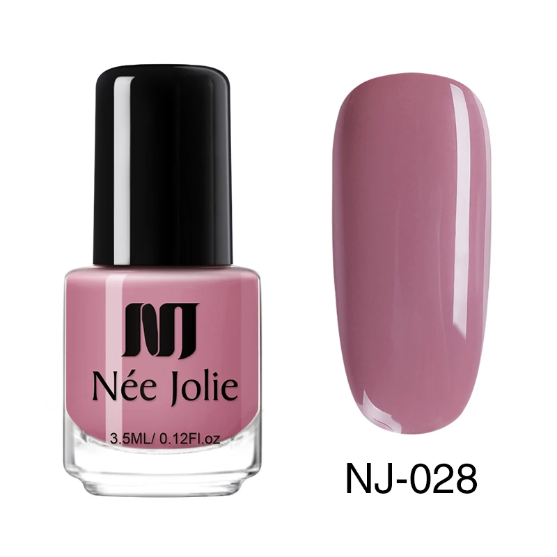 Лак для ногтей NEE JOLIE Pink Series, быстросохнущий, 3,5 мл, 7,5 мл, голографический матовый блеск, зеркальный эффект, лак для ногтей, 18 цветов - Цвет: 3.5ml Pure-028