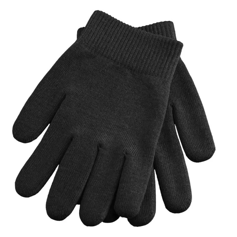 Black gloves Многоразовые гель-содержащие спа-носки перчатки увлажняющие отбеливающие отшелушивающие гладкие Руки Уход за ногами для взрослых маска для рук - Цвет: Black gloves