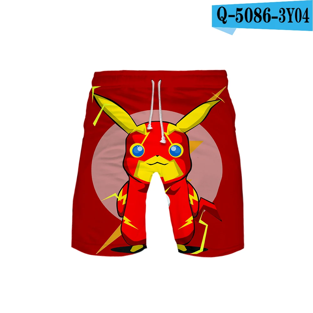 Бежевый Pokemon 3D печатных модные пляжные шорты Мужская модная уличная одежда шорты Harajuku горячая распродажа Повседневная летняя одежда - Цвет: Бежевый