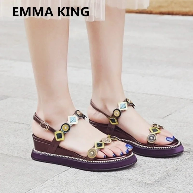 

Summer Fashion Ankle Strap Women Platform Sandals Open Toe Sexy High Heel Ladies Vintage Wedges Sandals Woman Summer Beach Shoes