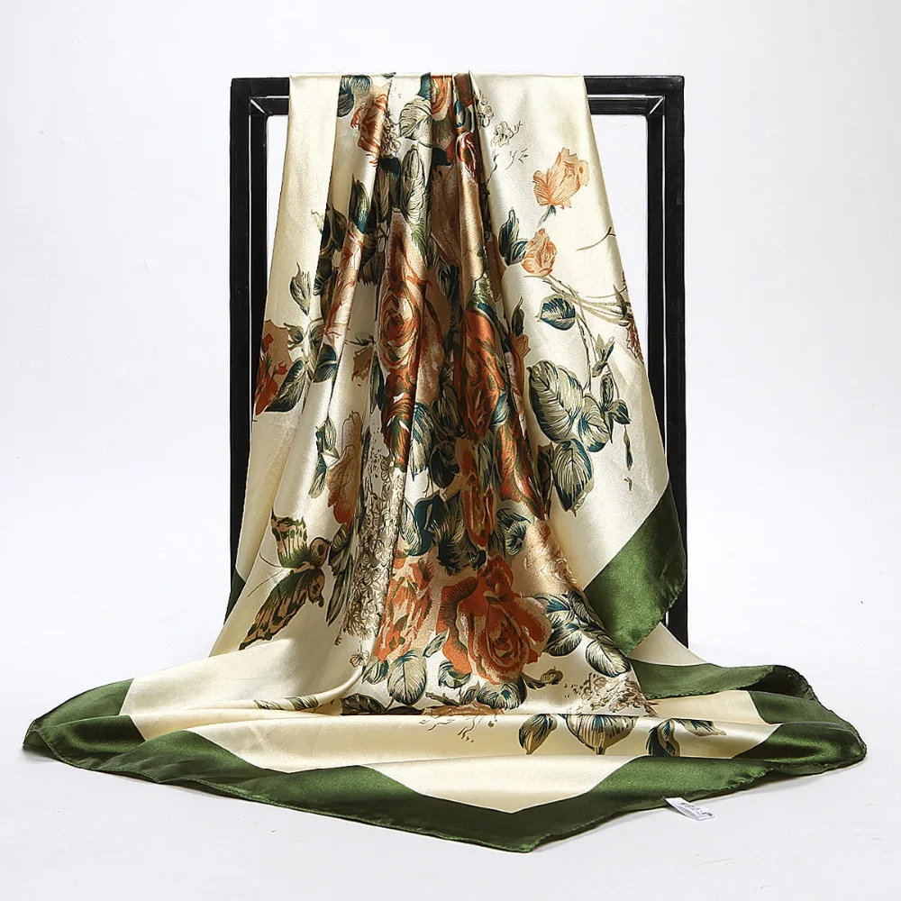 

New super-beautiful eye-catching silk fashion fabric silk garment fabric width 90cm*90cm HGF02