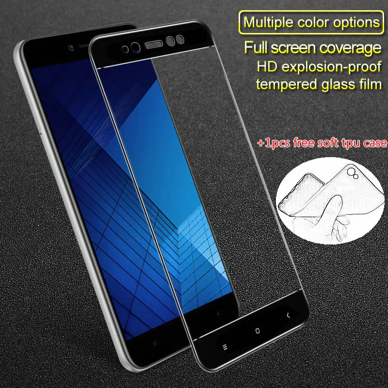 Imak Anti-Explosion Tempered Glass Screen Protector Film For Xiaomi Redmi Note 5A Prime Y1 Lite + Free Soft TPU Case |