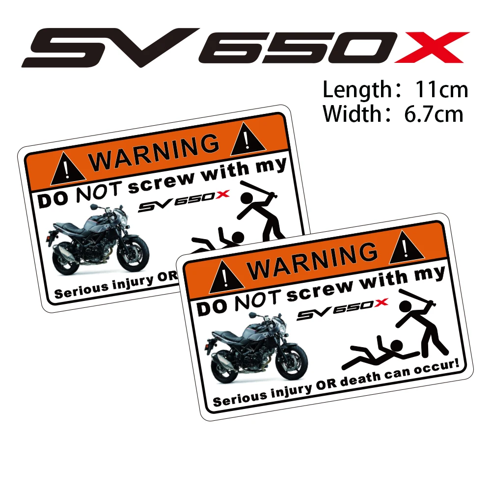 

KODASKIN Motorcycle Cheap 2D Creative Warning Sticker Decal for SUZUKI SV650X
