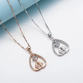 

Sterling Silver Necklace Pendant Women Jewelry Dolphin Pendant Love Gift Chain 925 with Box 18K Gold Plated Anniversary Pendant