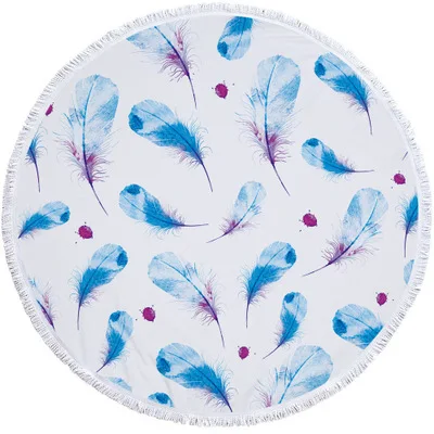 yumao 26 Colors 150cm Tassel Giant Beach Blanket Picnic Camping Mat Round Sandbeach Towel Printed Cloth Pad Bohemia Shawl Mattress Rug - Цвет: yumao