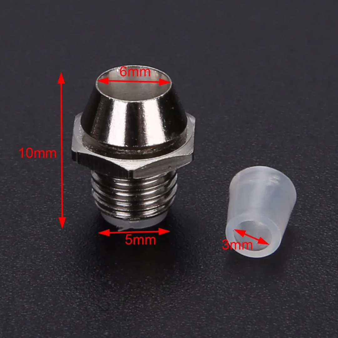 10pcs 3mm Round Chrome Metal LED Lamp Emitting Diode Bezel Holder with Plastic Cover