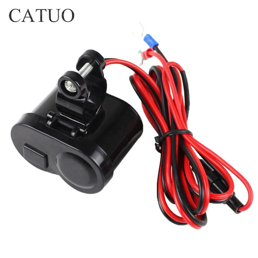 

Catuo Professional USB Wired Wateroroof Motorcycle Motorbike Car Scooter Cigarette Lighter Power Socket Outlet Drop Shipping