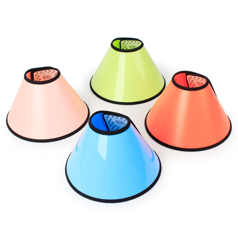 SYDZSW Candy Color Dog Elizabethan Collar Fashion Both Sides Matte Design Pet Skin Protection Collar Dog Grooming Accessories4