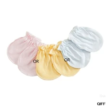 3 пары/партия, унисекс Детские без варежки-царапки анти захвата перчатки Мягкий хлопок; удобное нижнее белье Цвета младенческой защита для лица Hxx