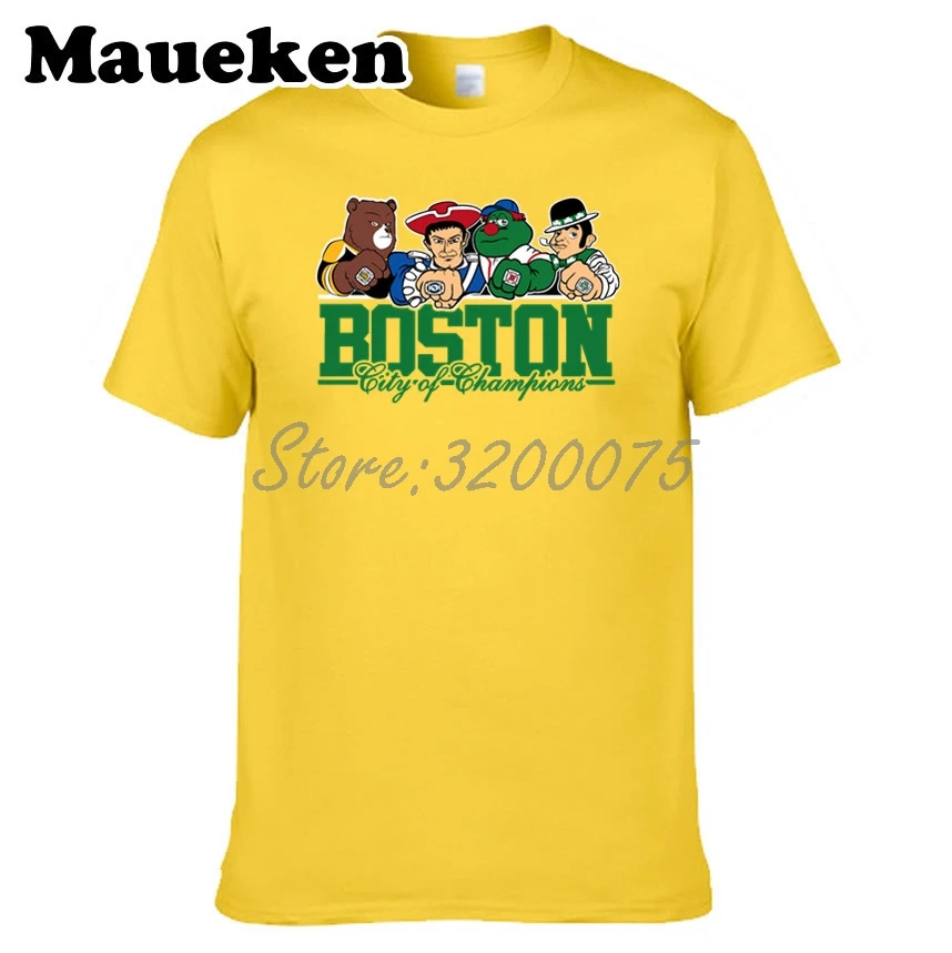 Для мужчин Boston City For New England Celtics Bruins Красная футболка Sox одежда футболка мужская комикс мультфильм W0301001 - Цвет: 16