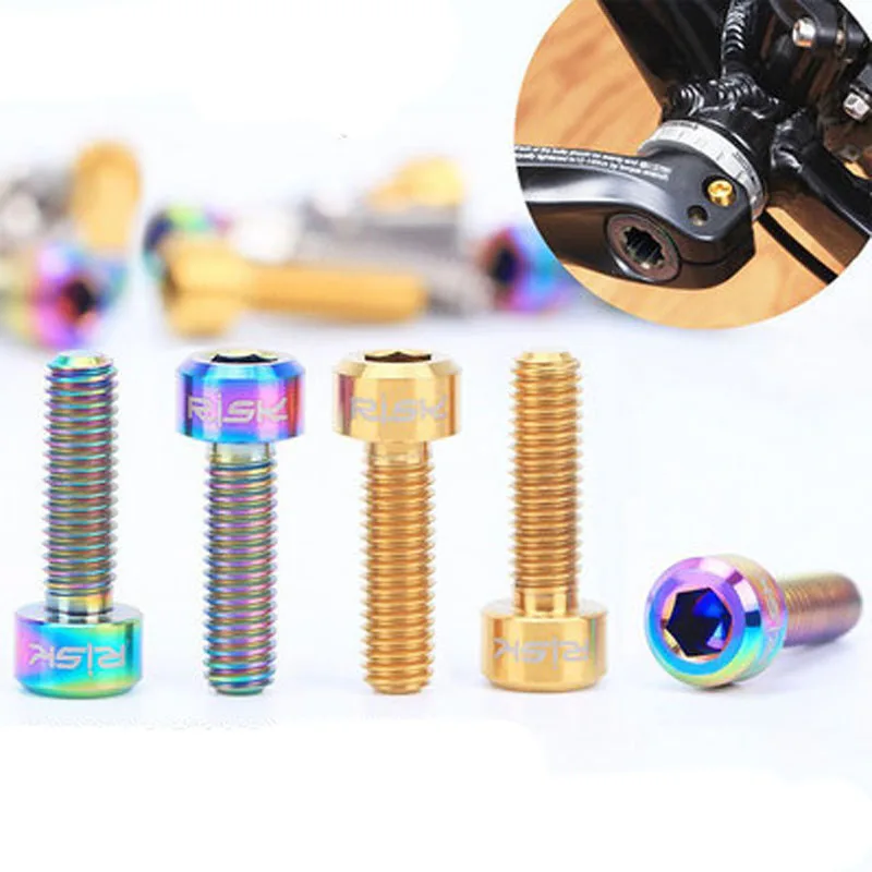 Bicycle Crank Bolts Conical Head M6*20mm/M6*18mm Handlebar StemTitanium