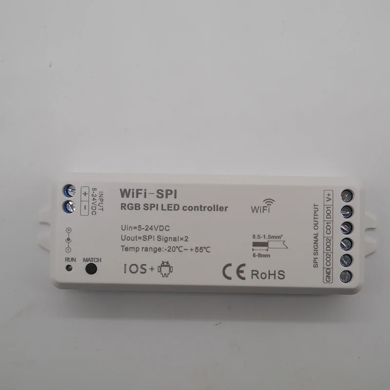 Dc5v 24v Rgb Spi Wifi Led Pixel Strip Controller Support Ws2811 Ws2812b Tm1809 Tm1812 Lpd6803 Ws2801 Ucs1903 Tls3001 Ic Rgb Controlers Aliexpress