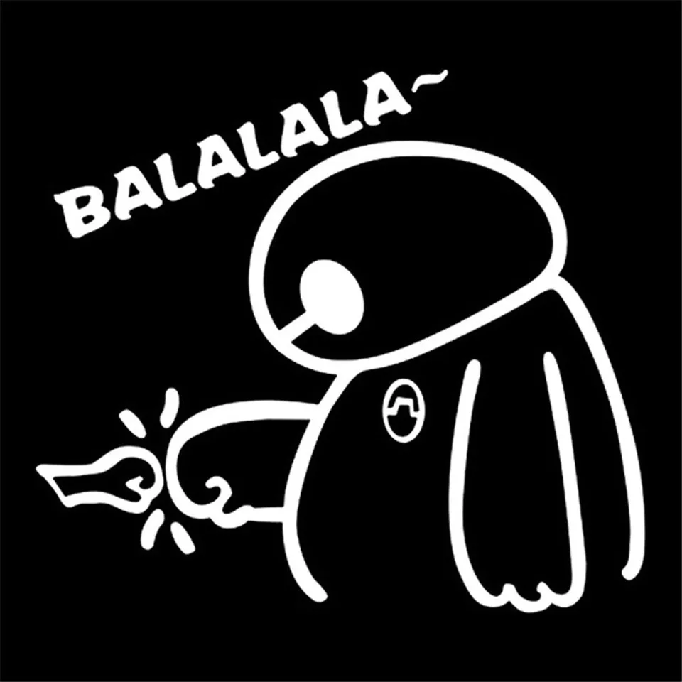Cunymagos Baymax Hero Stickers Vinyl Classic Car Styling Motorcycle Decal Fashion Creative Car Body Window Wall Funny Sticker 13cm14 (4)